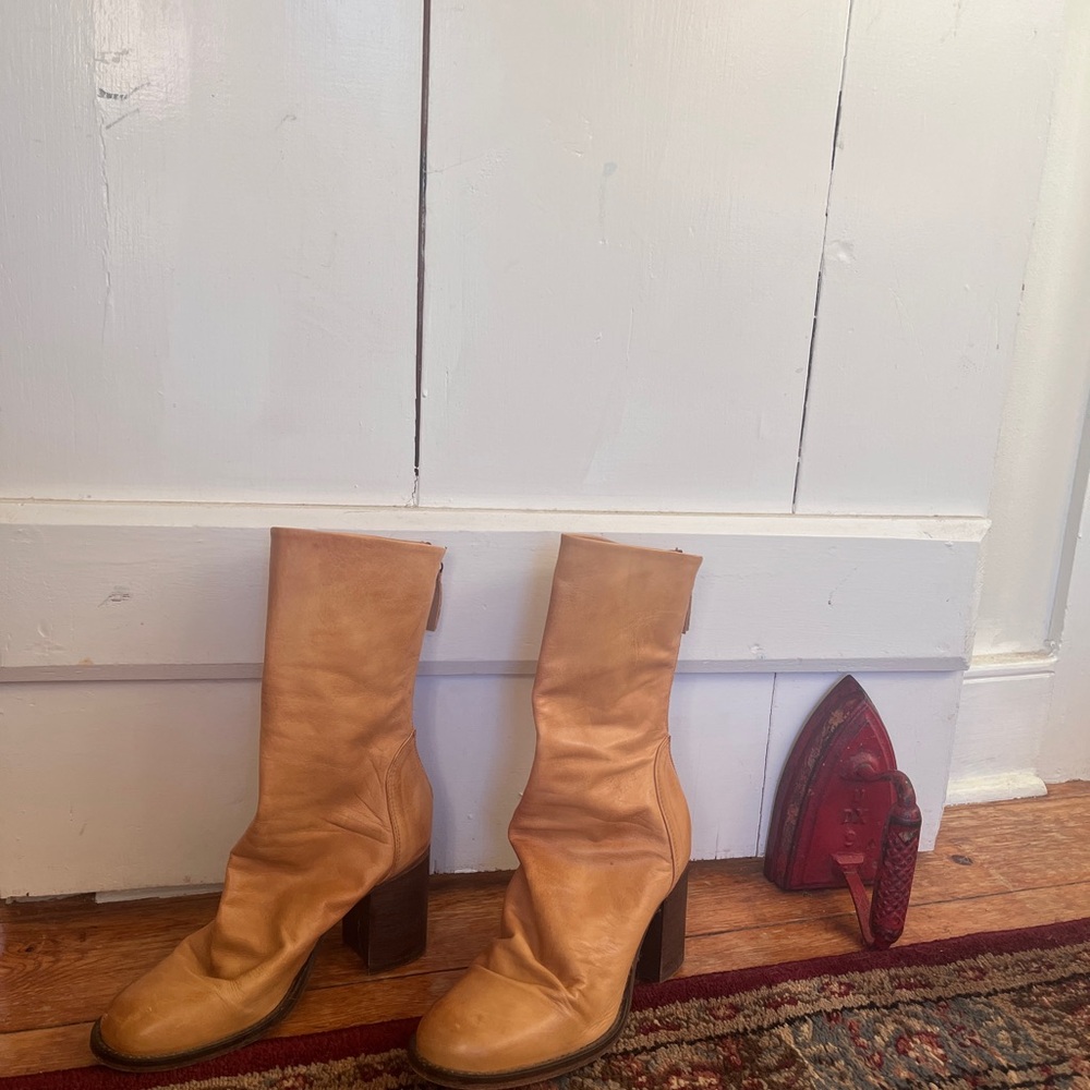 Free People Tan Heeled Boots